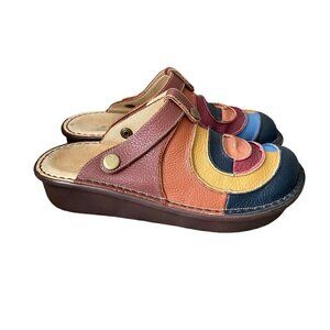 Spring Step Lollipop Clogs Slip on Shoes Leather Boho Mules Women’s US 8.5 EU 39
